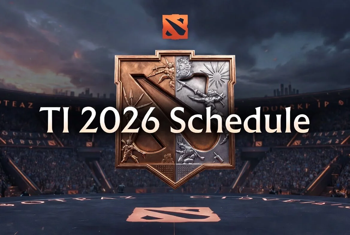 TI 2026 schedule grid for the Shanghai group stage and playoff